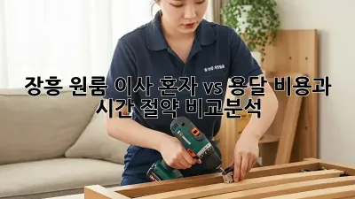 장흥 원룸 이사, 혼자 vs 용달? 비용과 시간 절약 비교분석!